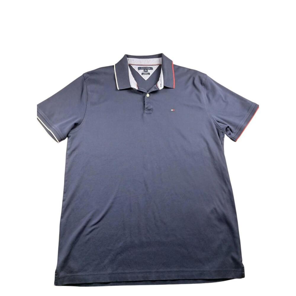 Navy Blue Tommy Polo Men XXL Slim Fit